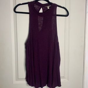 ASO Lydia Martin Purple Express Mock Neck Tank